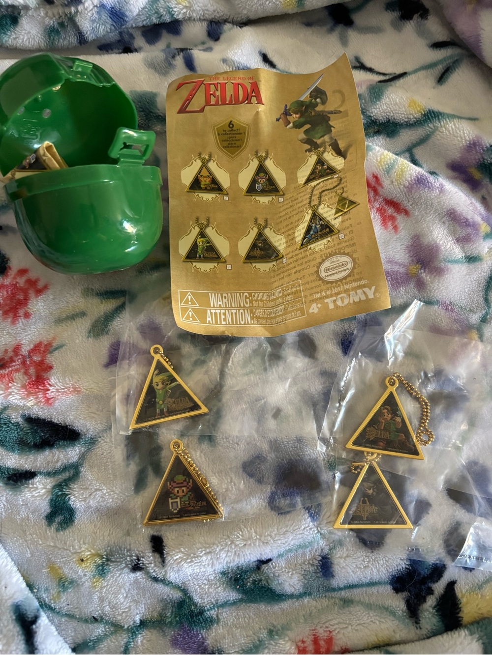 The Legend of Zelda Gold Triangle Pendant Charms (Set)